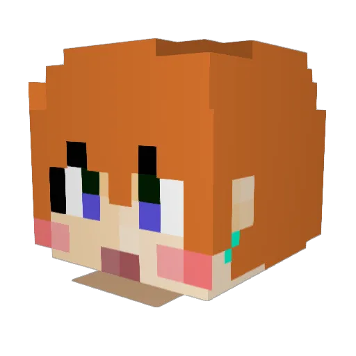 cftv3 Minecraft avatar head, 3D render