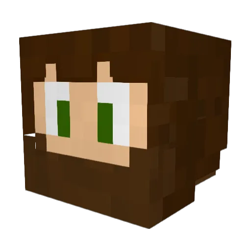 cfuh Minecraft avatar head, 3D render