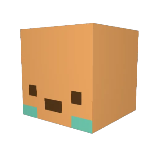 cfxf Minecraft avatar head, 3D render