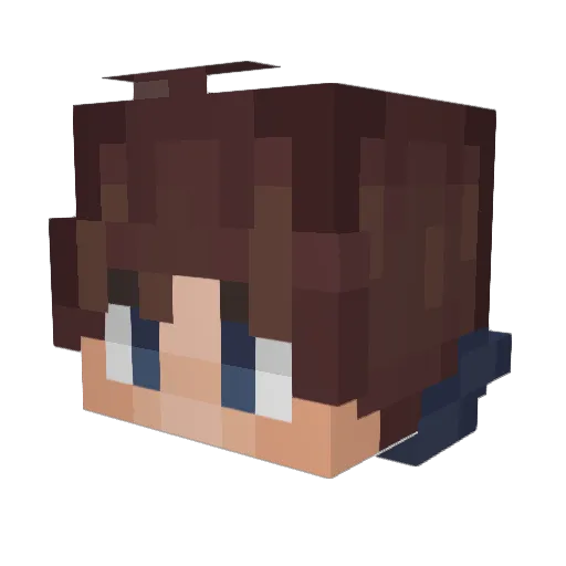 cg0912 Minecraft avatar head, 3D render