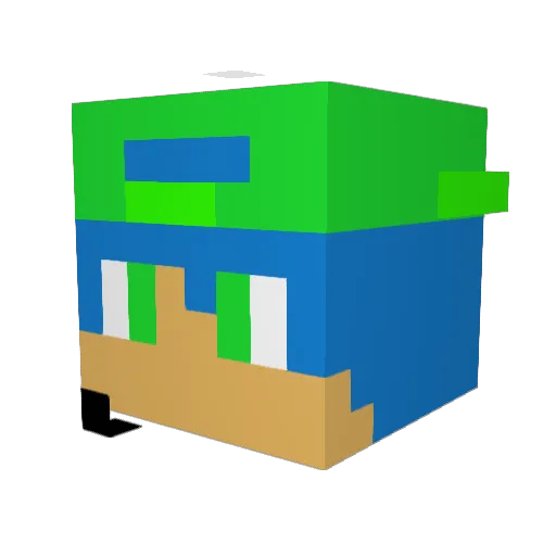 cgaming36 Minecraft avatar head, 3D render