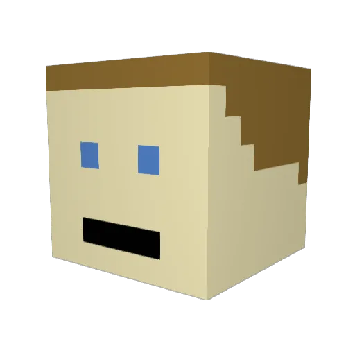 cgarlotte Minecraft avatar head, 3D render