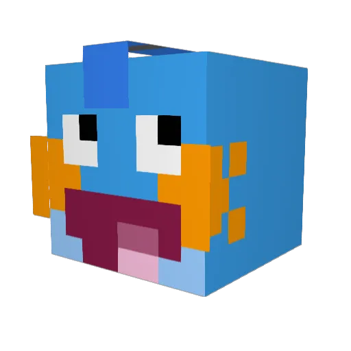 cgarossi Minecraft avatar head, 3D render