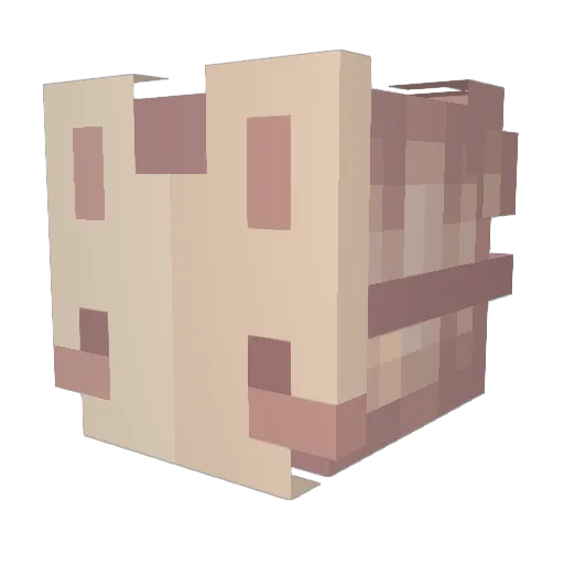 cgloe Minecraft avatar head, 3D render