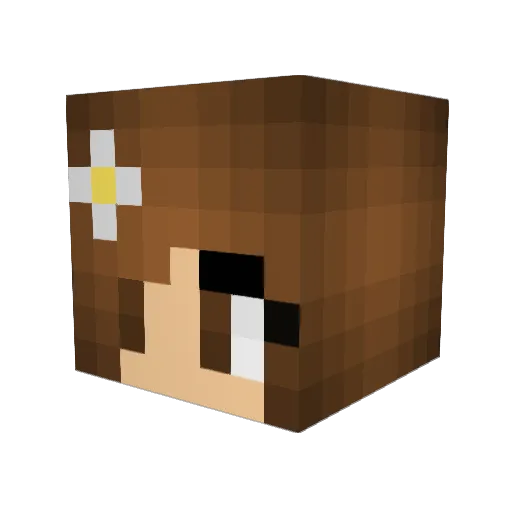 cgwinger Minecraft avatar head, 3D render