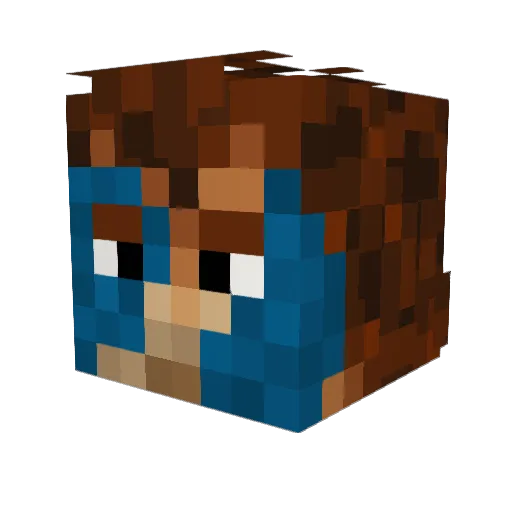 ch09core Minecraft avatar head, 3D render