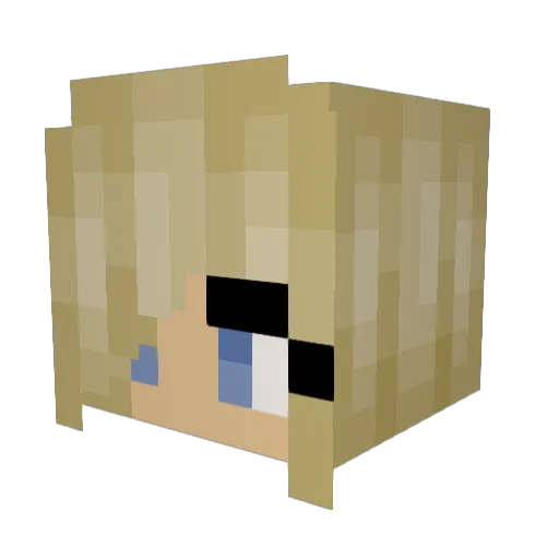 ch0ctix Minecraft avatar head, 3D render