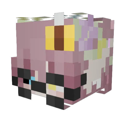 ch0na_ Minecraft avatar head, 3D render