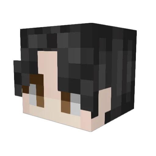 ch0uuu Minecraft avatar head, 3D render