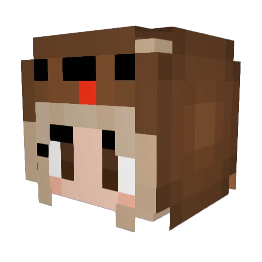 ch1ara_ Minecraft avatar head, 3D render
