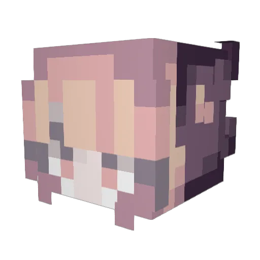 ch1saaa Minecraft avatar head, 3D render