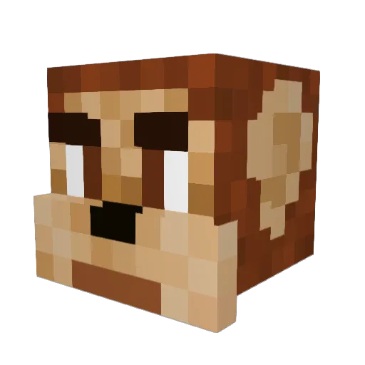 ch2mpanzee Minecraft avatar head, 3D render