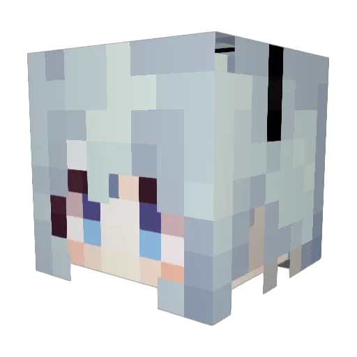 ch33m51 Minecraft avatar head, 3D render