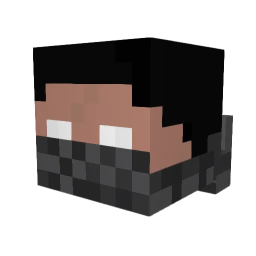 ch3iik Minecraft avatar head, 3D render