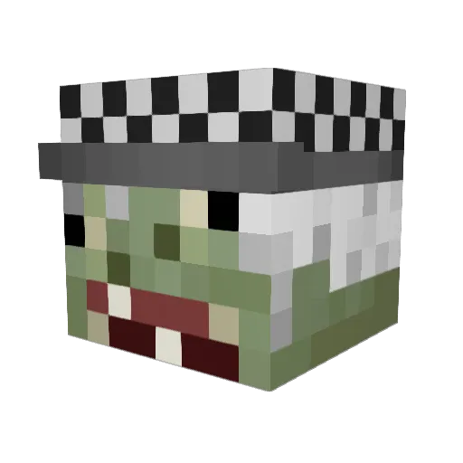 ch3mo Minecraft avatar head, 3D render