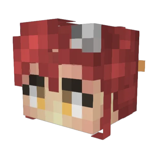ch3wry Minecraft avatar head, 3D render