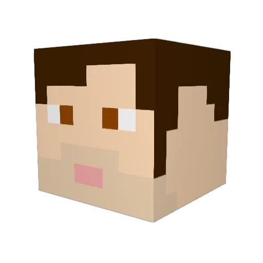 ch4b0t Minecraft avatar head, 3D render