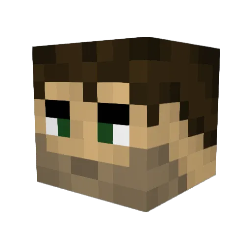 chFlatline Minecraft avatar head, 3D render