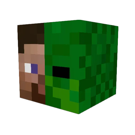 ch_gaming_ Minecraft avatar head, 3D render