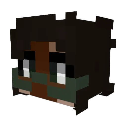 cha0s_ant Minecraft avatar head, 3D render