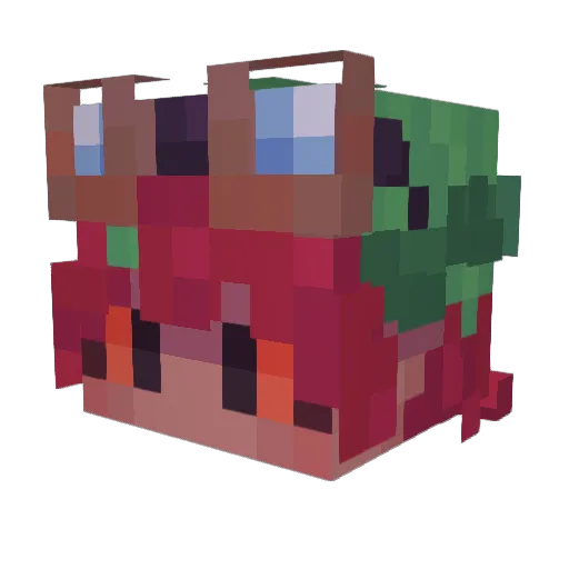 cha0sch3rry Minecraft avatar head, 3D render