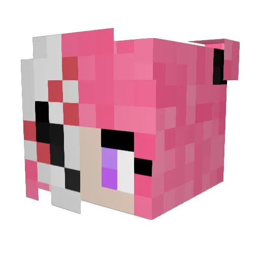 cha0tic_neutral_ Minecraft avatar head, 3D render