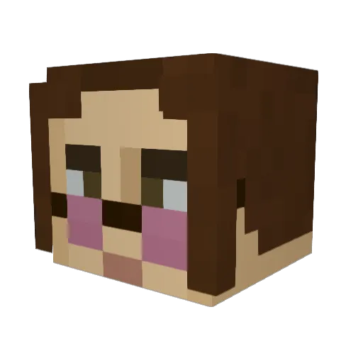 cha1234 Minecraft avatar head, 3D render