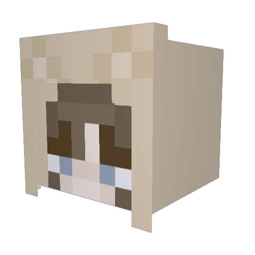 chaaantel Minecraft avatar head, 3D render