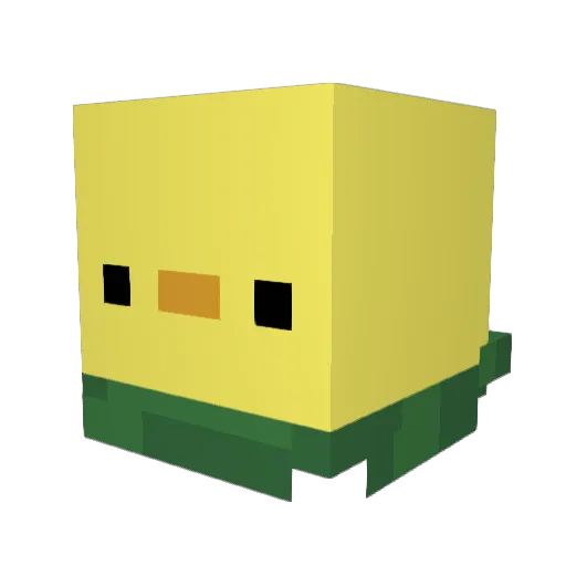 chaaynik Minecraft avatar head, 3D render