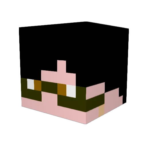 chabu0802 Minecraft avatar head, 3D render