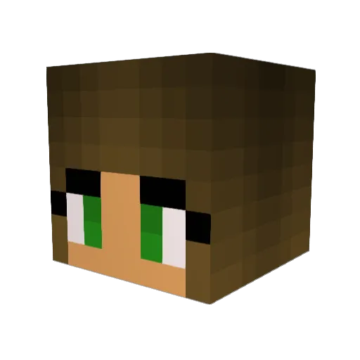 chach0u Minecraft avatar head, 3D render