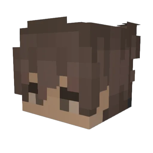 chacoking Minecraft avatar head, 3D render