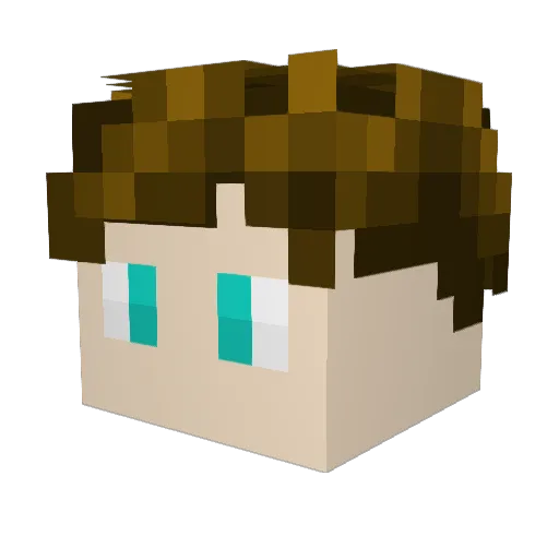 chad543 Minecraft avatar head, 3D render