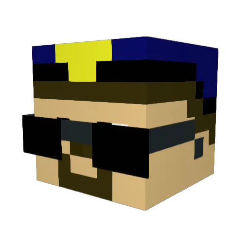 chadak1 Minecraft avatar head, 3D render