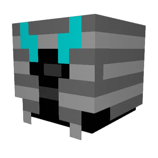 chadaman Minecraft avatar head, 3D render