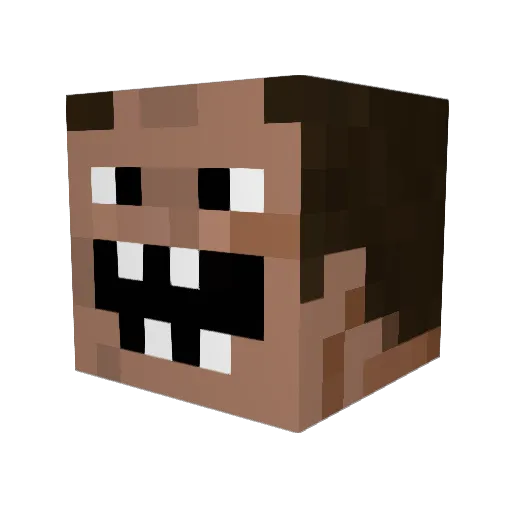 chadashh Minecraft avatar head, 3D render