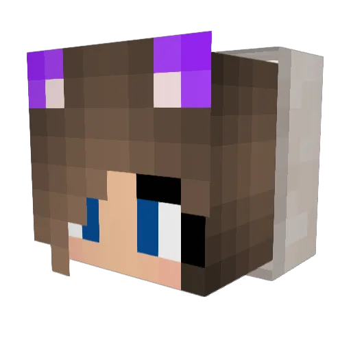 chadaxl Minecraft avatar head, 3D render