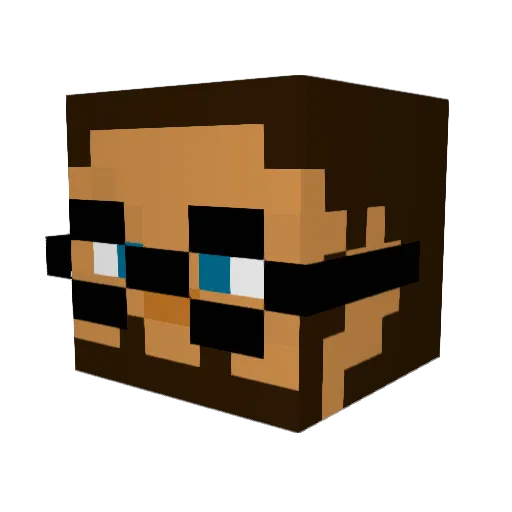 chadmalz Minecraft avatar head, 3D render
