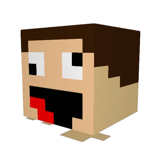 chadncampbell Minecraft avatar head, 3D render