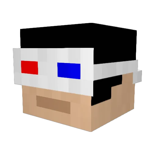 chadsh Minecraft avatar head, 3D render