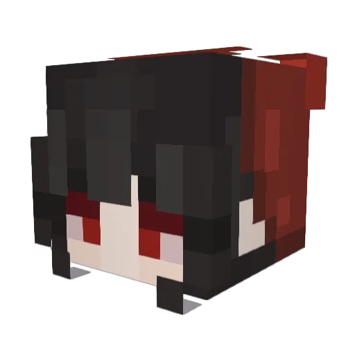chaee_e Minecraft avatar head, 3D render