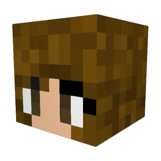 chaemee Minecraft avatar head, 3D render