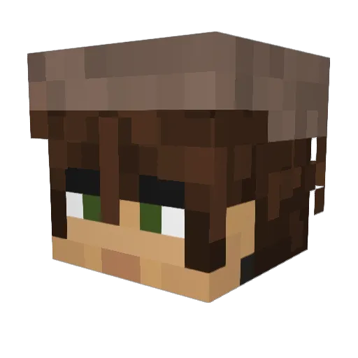 chaemus Minecraft avatar head, 3D render