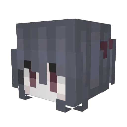 chaesmy Minecraft avatar head, 3D render
