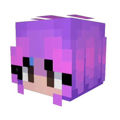 chaewonglazr Minecraft avatar head, 3D render