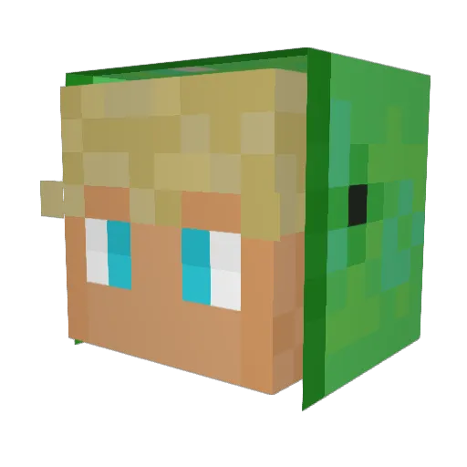 chaflinn Minecraft avatar head, 3D render