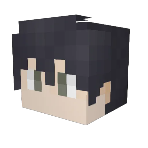 chagege Minecraft avatar head, 3D render