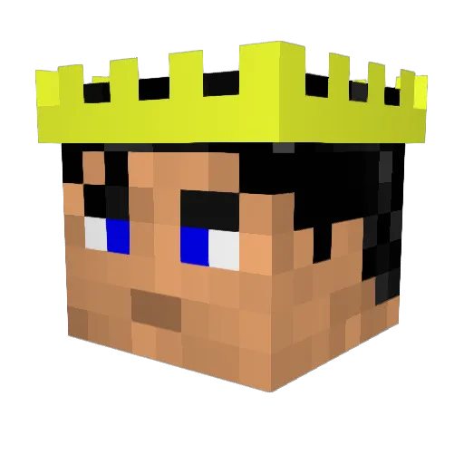 chahboun Minecraft avatar head, 3D render