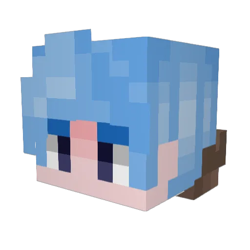 chaiichaiii Minecraft avatar head, 3D render