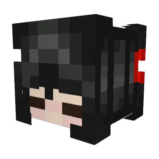 chaimed Minecraft avatar head, 3D render